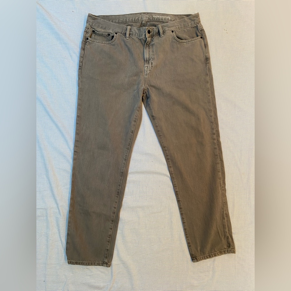 Outerknown men’s jeans 38 x 32 grey, worn and washed but like new.